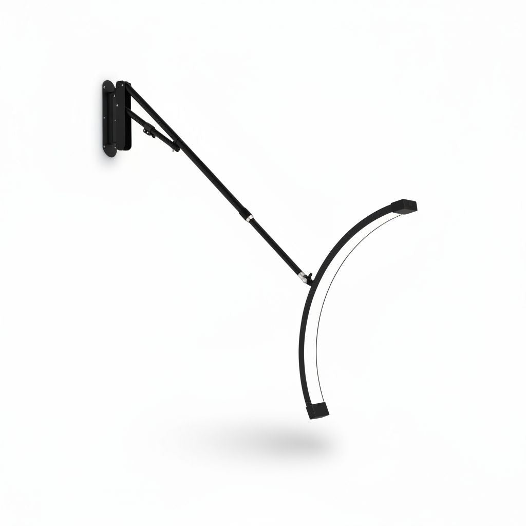 Lampada da parete a mezzaluna per il trucco