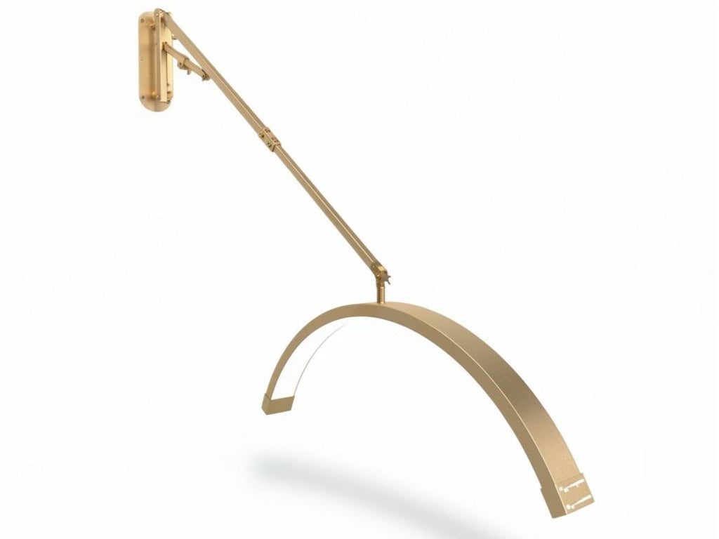 Lampada da parete a mezzaluna per il trucco