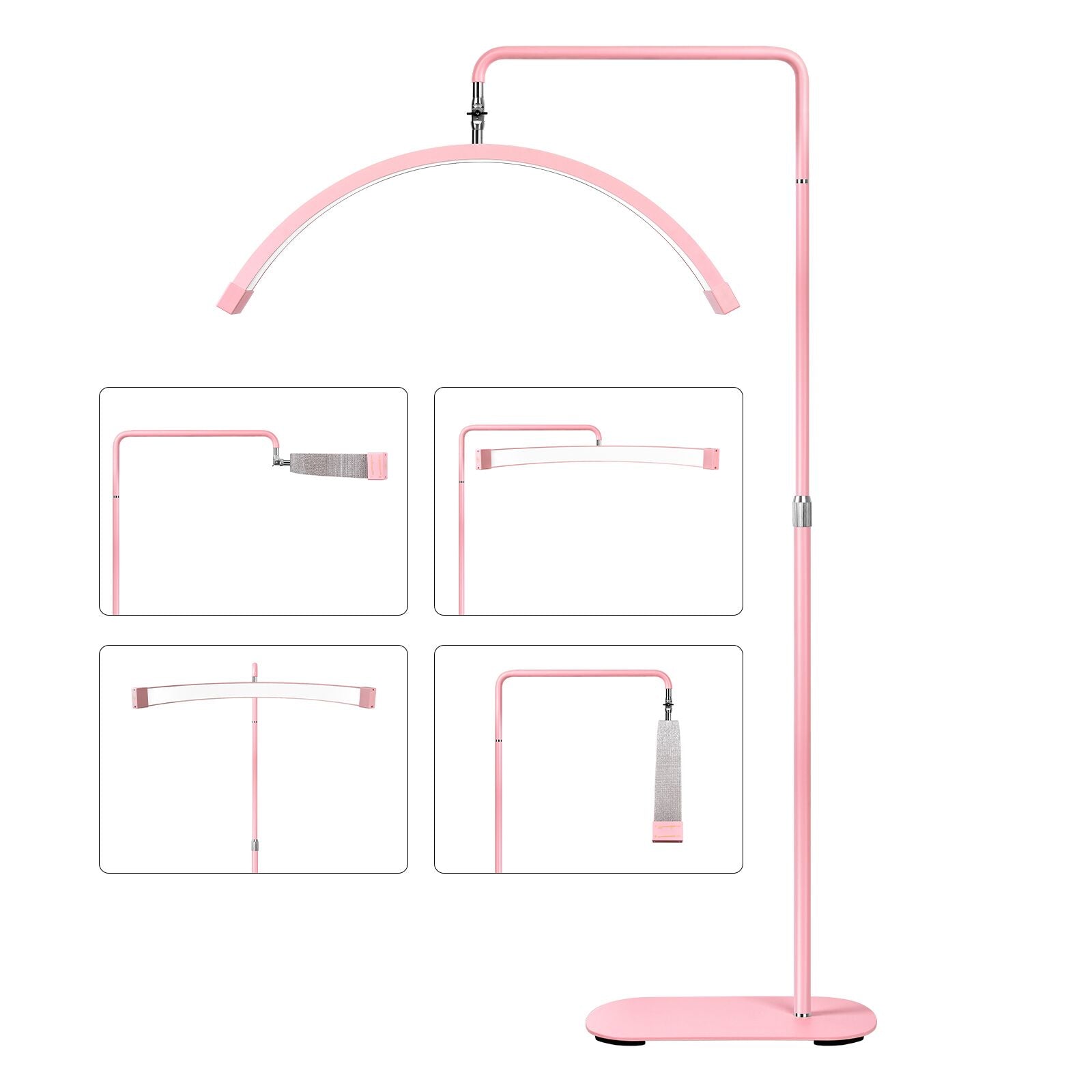 Lampada Multi-Angle Diamond Half Moon - Luce LED professionale per la bellezza 28” | RJ Moon Pro X