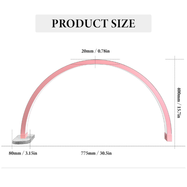 Lampada da scrivania Half Moon Diamond 30” - Lampada LED indipendente per unghie