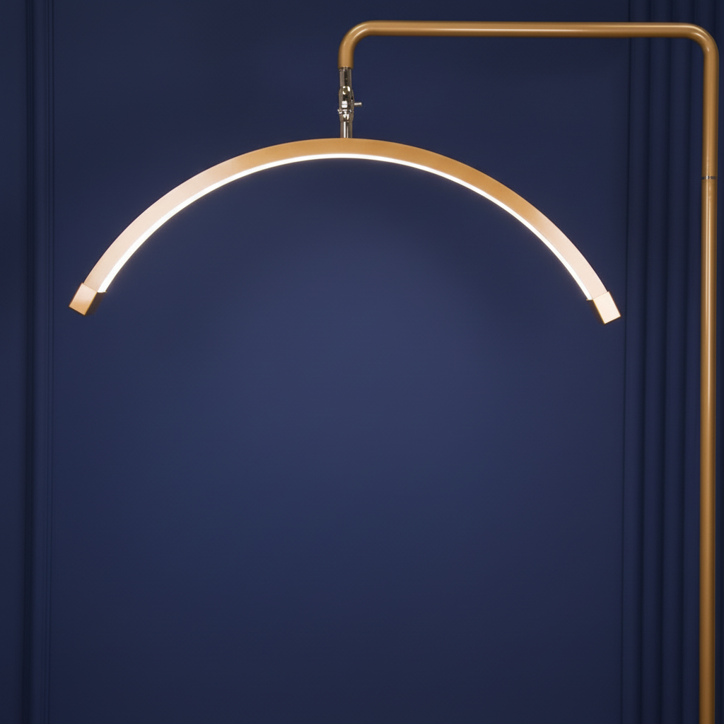 Lampada Multi-Angle Half Moon - Luce LED professionale per la bellezza 28” | RJ Moon Pro X