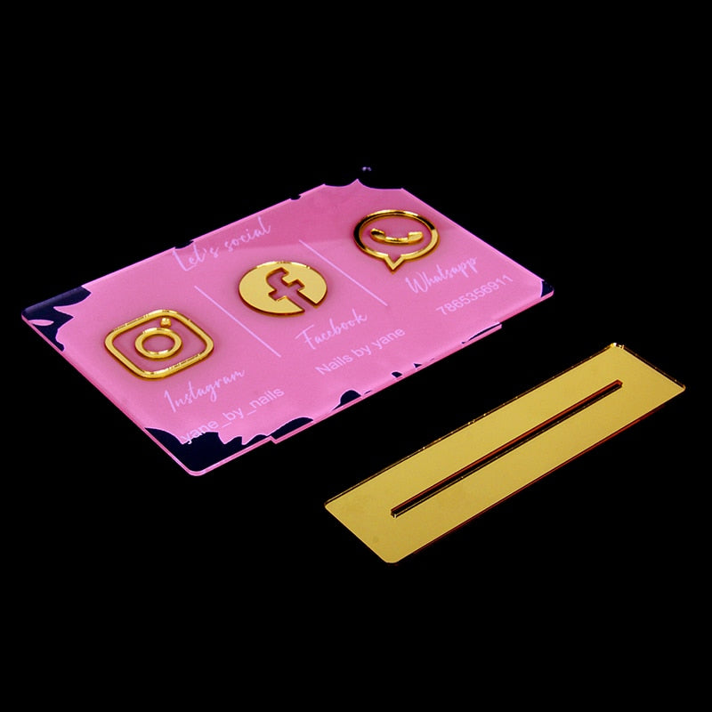 Insegna personalizzata per social media aziendali - Tripla icona